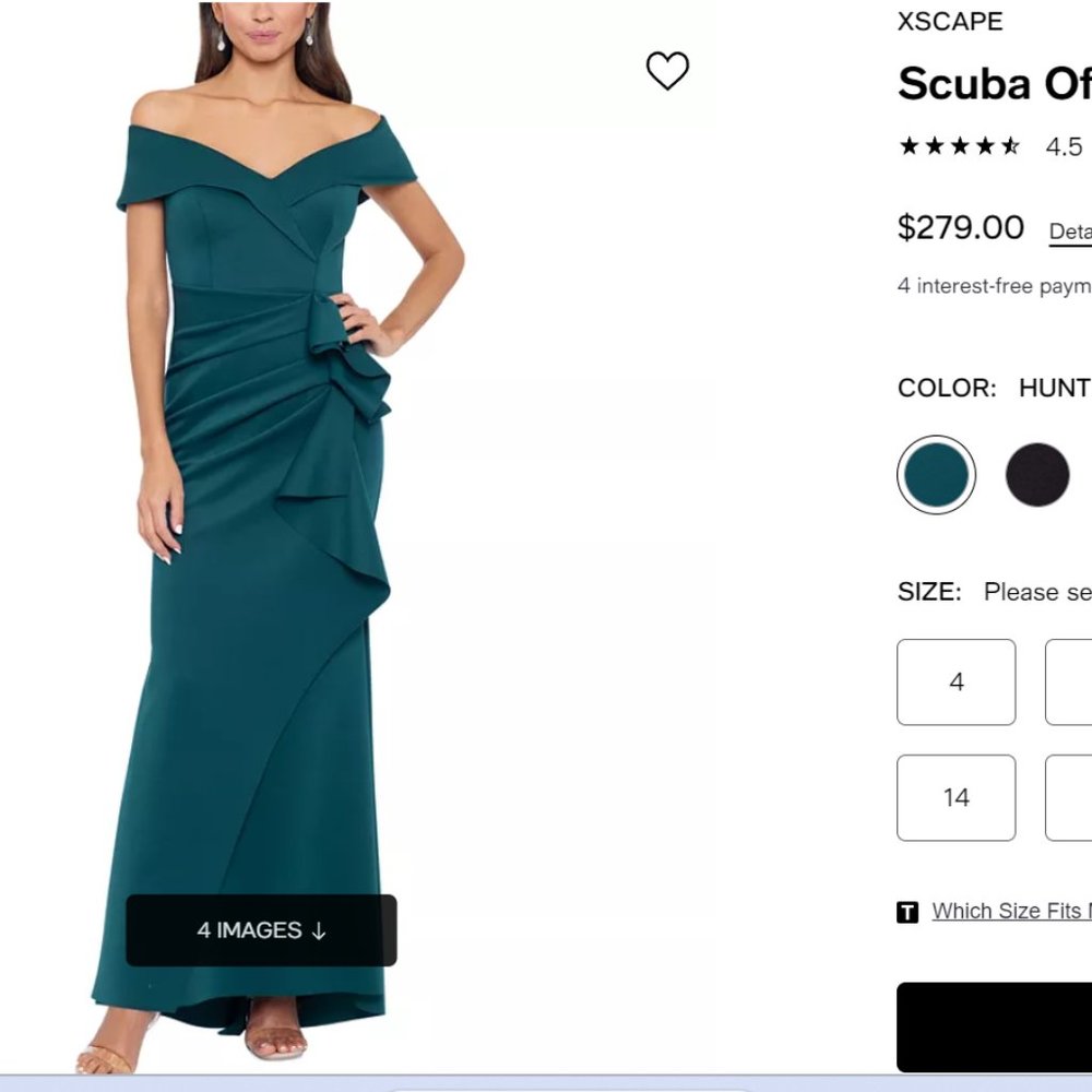 Scuba Off-The-Shoulder Gown